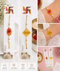 Handcrafted Floral Rakhi with Real Akshat — Bhai-Behen Ka Pavitra Bandhan